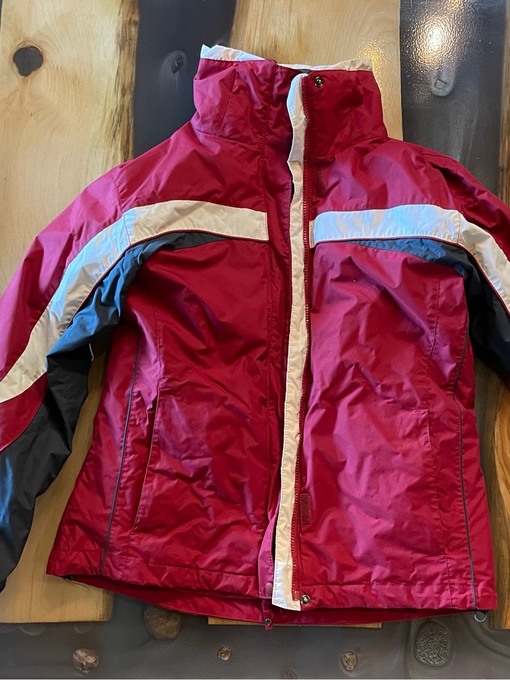 Women’s Columbia Red Winter Jacket with Contrast Trim